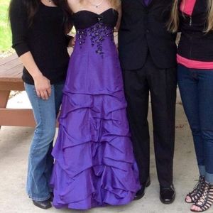 Purple Ballgown Prom Dress Size 3/4